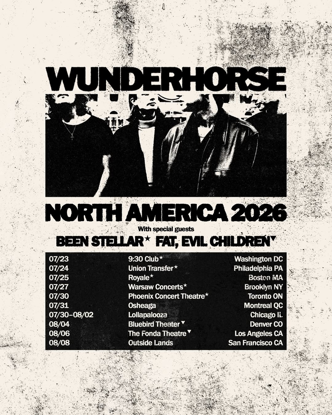 Wunderhorse Tour Poster 2026